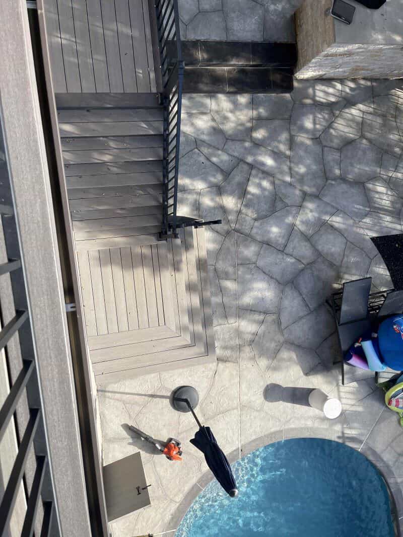 Aerial View Over Pool